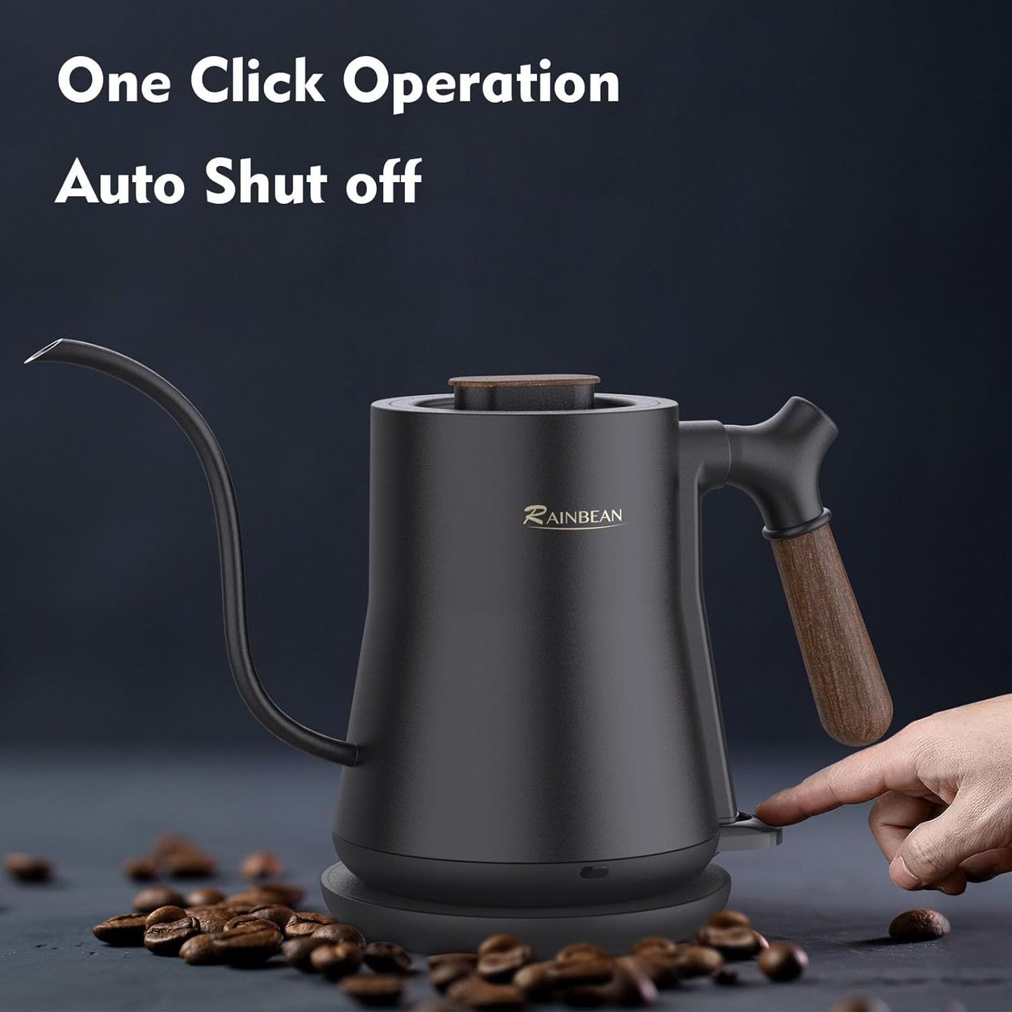 Gooseneck Electric Kettle, Pour Over Coffee, Stainless Stee, Leak Proof, Auto Shutoff-4