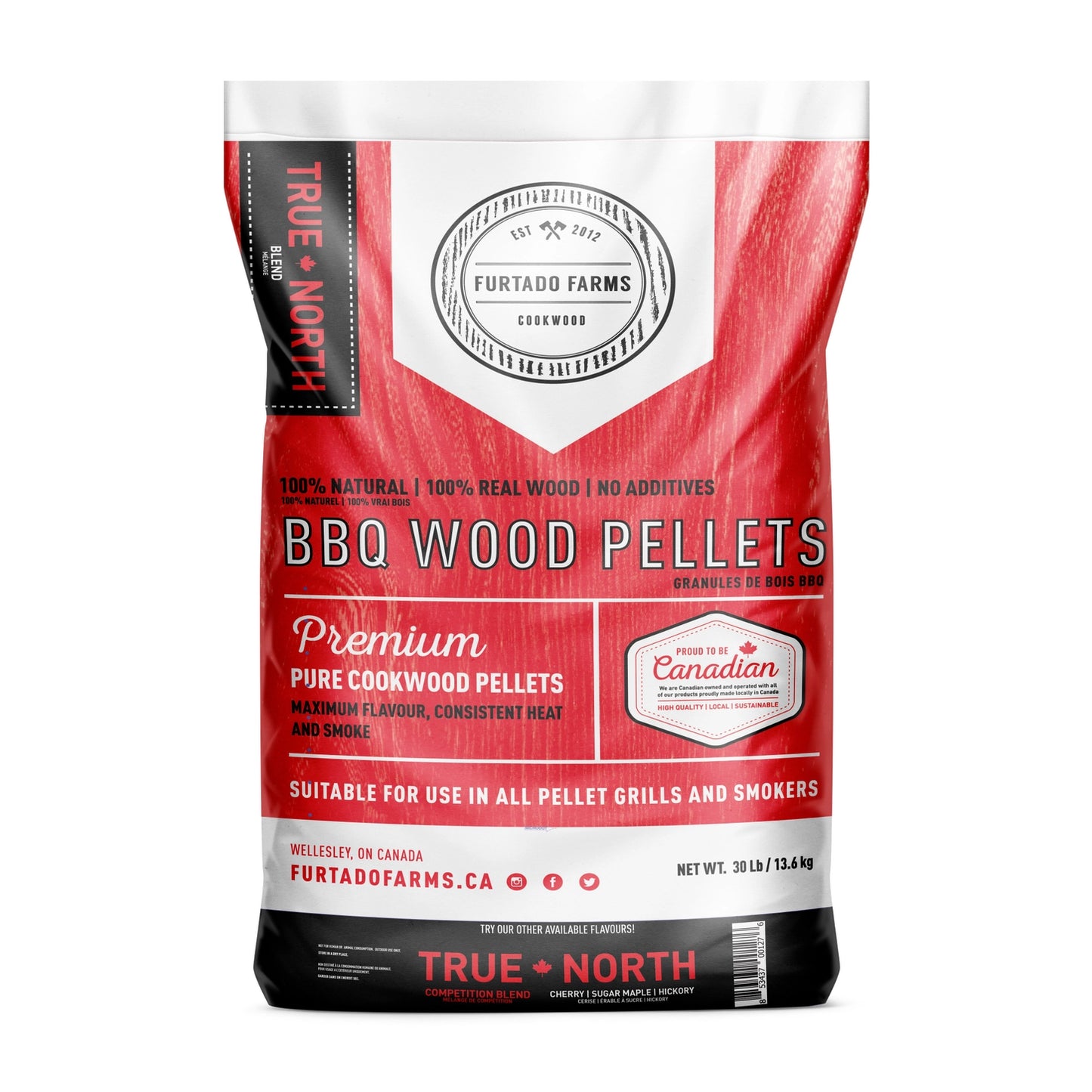 True North Hardwood BBQ Pellets – 14 lb Box