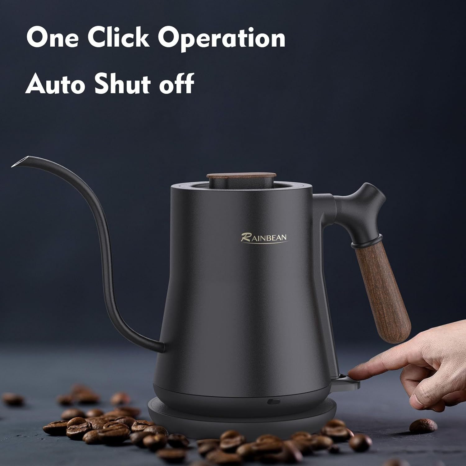 Gooseneck Electric Kettle, Pour Over Coffee, Stainless Stee, Leak Proof, Auto Shutoff-4