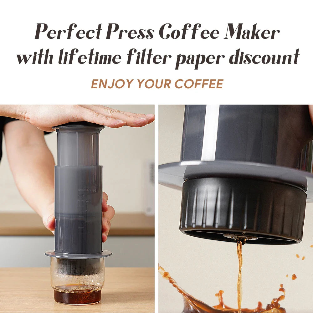 Espresso Coffee Maker Machine Filter Paper Portable Cafe French Press CafeCoffee Pot For AeroPress Machine Barista Tool-4