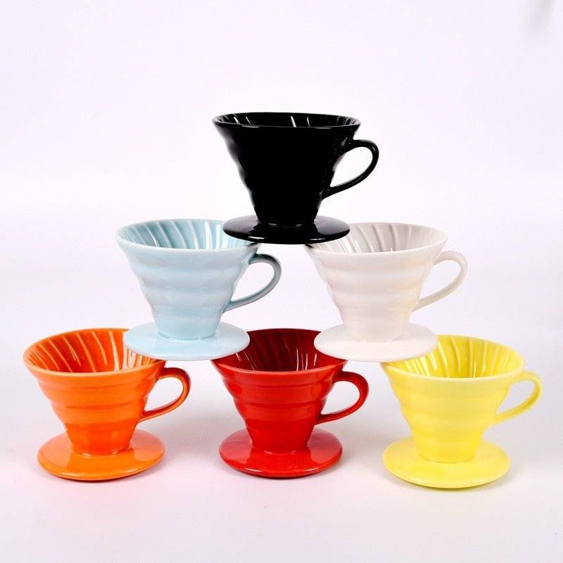 Coffee Dripper Hario V60 Style Drip Filter Cup Permanent Pour Over-0